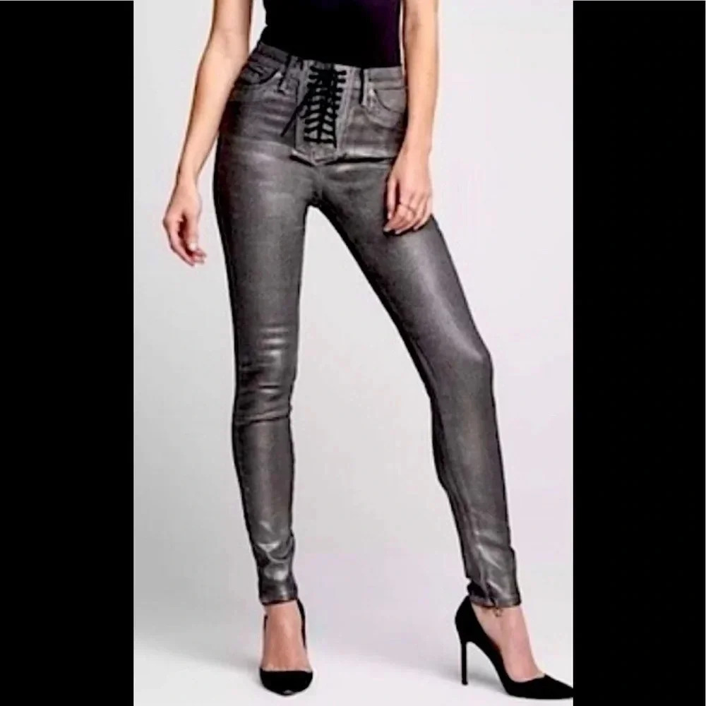 SALE‼️New Hudson Bullock High Rise Lace Up Jeans‎